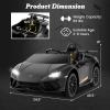 imageLicensed Lamborghini Huracan Ride on Car by INFANS 12V Kids Electric Vehicle Battery Powered Toy with Remote Control LED Lights Spring Suspension Bluetooth MP3 Aged 38 Years YellowBlack