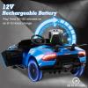 imageLicensed Lamborghini Huracan Ride on Car by INFANS 12V Kids Electric Vehicle Battery Powered Toy with Remote Control LED Lights Spring Suspension Bluetooth MP3 Aged 38 Years YellowBlue