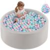 imageINFANS Foam Ball Pit for Toddlers with 200 Balls 36quotx 12quot Large Round Ball Pool Playpen with Soft Memory Sponge Pad BPA Free Ideal Gift for Kids Babies Indoor Outdoor