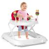 imageINFANS Foldable Baby Walker Toddler Activity Walker Helper with Adjustable Height Safety Belt High Back Padded Seat for Kids Boys and Girls BlueBlue