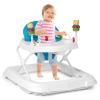 imageINFANS Foldable Baby Walker Toddler Activity Walker Helper with Adjustable Height Safety Belt High Back Padded Seat for Kids Boys and Girls BluePink
