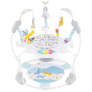imageINFANS Baby Activity Center 3 in 1 Play Center Jumpers and Bouncers with Music Lights Interactive Toys 360Rotating Seat 3 Adjustable Heights Exersaucer Learning Toys for Baby 612 Months BlueBlue