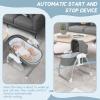 imageINFANS 2 in 1 Smart Electric Baby Rocking Bassinet Automatic Bedside Crib for Infants Sleeper Cradle with Remote Control 5 Speed Natural Sway Timing Function 12 Preset Lullabies for Newborn