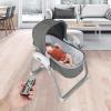 imageINFANS 2 in 1 Smart Electric Baby Rocking Bassinet Automatic Bedside Crib for Infants Sleeper Cradle with Remote Control 5 Speed Natural Sway Timing Function 12 Preset Lullabies for Newborn