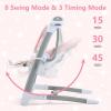 imageINFANS 3 in 1 Baby High Chair Electric Baby Swing Infant Dining Booster Seat with Remote Control OneHand Removable Tray Double Cushion Multifunction Highchair for ToddlersPink