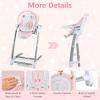 imageINFANS 3 in 1 Baby High Chair Electric Baby Swing Infant Dining Booster Seat with Remote Control OneHand Removable Tray Double Cushion Multifunction Highchair for ToddlersPink