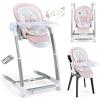 imageINFANS 3 in 1 Baby High Chair Electric Baby Swing Infant Dining Booster Seat with Remote Control OneHand Removable Tray Double Cushion Multifunction Highchair for ToddlersPink