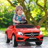 imageINFANS 12V Electric Kids Ride On Car Licensed Mercedes Benz GLA45 Toy Car with Remote Control MP3 Plug USB 2 Speeds LED Lights Battery Powered Toy Vehicle for Toddler Children WhiteRed