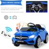 imageINFANS 12V Electric Kids Ride On Car Licensed Mercedes Benz GLA45 Toy Car with Remote Control MP3 Plug USB 2 Speeds LED Lights Battery Powered Toy Vehicle for Toddler Children WhiteBlue