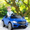 imageINFANS 12V Electric Kids Ride On Car Licensed Mercedes Benz GLA45 Toy Car with Remote Control MP3 Plug USB 2 Speeds LED Lights Battery Powered Toy Vehicle for Toddler Children WhiteBlue