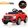 imageINFANS 12V Electric Kids Ride On Car Licensed Mercedes Benz GLA45 Toy Car with Remote Control MP3 Plug USB 2 Speeds LED Lights Battery Powered Toy Vehicle for Toddler Children WhiteRed