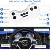 imageINFANS 12V Electric Kids Ride On Car Licensed Mercedes Benz GLA45 Toy Car with Remote Control MP3 Plug USB 2 Speeds LED Lights Battery Powered Toy Vehicle for Toddler Children WhiteBlue
