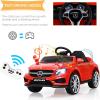 imageINFANS 12V Electric Kids Ride On Car Licensed Mercedes Benz GLA45 Toy Car with Remote Control MP3 Plug USB 2 Speeds LED Lights Battery Powered Toy Vehicle for Toddler Children WhiteRed