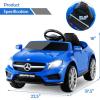 imageINFANS 12V Electric Kids Ride On Car Licensed Mercedes Benz GLA45 Toy Car with Remote Control MP3 Plug USB 2 Speeds LED Lights Battery Powered Toy Vehicle for Toddler Children WhiteBlue