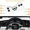imageINFANS 12V Electric Kids Ride On Car Licensed Mercedes Benz GLA45 Toy Car with Remote Control MP3 Plug USB 2 Speeds LED Lights Battery Powered Toy Vehicle for Toddler Children WhiteWhite