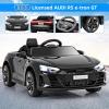imageINFANS 12V Kids Ride On Car Licensed Audi RS etron GT Electric Vehicle with Remote Control Toddlers Battery Powered Toy with 4 Wheels Suspension LED Headlight Music MP3 USB TF Port WhiteBlack