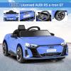 imageINFANS 12V Kids Ride On Car Licensed Audi RS etron GT Electric Vehicle with Remote Control Toddlers Battery Powered Toy with 4 Wheels Suspension LED Headlight Music MP3 USB TF Port WhiteBlue