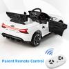imageINFANS 12V Kids Ride On Car Licensed Audi RS etron GT Electric Vehicle with Remote Control Toddlers Battery Powered Toy with 4 Wheels Suspension LED Headlight Music MP3 USB TF Port WhiteWhite
