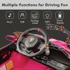 imageINFANS 2 Seater Kids Ride on Car 12V 4WD Licensed Lamborghini Veneno Powered Electric Vehicle with Hydraulic Doors Rocking Mode Adjustable Speeds Remote Control MP3 Headlight BlackCoral