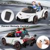 imageINFANS 2 Seater Kids Ride on Car 12V 4WD Licensed Lamborghini Veneno Powered Electric Vehicle with Hydraulic Doors Rocking Mode Adjustable Speeds Remote Control MP3 Headlight BlackWhite