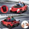 imageINFANS 2 Seater Kids Ride on Car 12V 4WD Licensed Lamborghini Veneno Powered Electric Vehicle with Hydraulic Doors Rocking Mode Adjustable Speeds Remote Control MP3 Headlight BlackRed