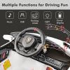 imageINFANS 2 Seater Kids Ride on Car 12V 4WD Licensed Lamborghini Veneno Powered Electric Vehicle with Hydraulic Doors Rocking Mode Adjustable Speeds Remote Control MP3 Headlight BlackWhite
