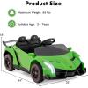 imageINFANS 2 Seater Kids Ride on Car 12V 4WD Licensed Lamborghini Veneno Powered Electric Vehicle with Hydraulic Doors Rocking Mode Adjustable Speeds Remote Control MP3 Headlight BlackGreen