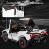 imageINFANS 2 Seater Kids Ride on Car 12V 4WD Licensed Lamborghini Veneno Powered Electric Vehicle with Hydraulic Doors Rocking Mode Adjustable Speeds Remote Control MP3 Headlight BlackWhite