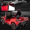 imageINFANS 2 Seater Kids Ride on Car 12V 4WD Licensed Lamborghini Veneno Powered Electric Vehicle with Hydraulic Doors Rocking Mode Adjustable Speeds Remote Control MP3 Headlight BlackRed