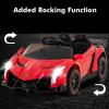 imageINFANS 2 Seater Kids Ride on Car 12V 4WD Licensed Lamborghini Veneno Powered Electric Vehicle with Hydraulic Doors Rocking Mode Adjustable Speeds Remote Control MP3 Headlight BlackRed