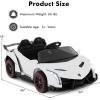 imageINFANS 2 Seater Kids Ride on Car 12V 4WD Licensed Lamborghini Veneno Powered Electric Vehicle with Hydraulic Doors Rocking Mode Adjustable Speeds Remote Control MP3 Headlight BlackWhite