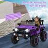 imageINFANS 24V 2 Seater Ride on Car for Kids 2WD4WD Battery Powered with Remote Control Music USB MP3 Spring Suspension 20quot Wide Seat Electric Jeep Toys for Boys Girls Aged 3 WhitePurple
