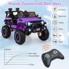 imageINFANS 24V 2 Seater Ride on Car for Kids 2WD4WD Battery Powered with Remote Control Music USB MP3 Spring Suspension 20quot Wide Seat Electric Jeep Toys for Boys Girls Aged 3 WhitePurple