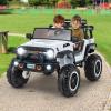 imageINFANS 24V 2 Seater Ride on Car for Kids 2WD4WD Battery Powered with Remote Control Music USB MP3 Spring Suspension 20quot Wide Seat Electric Jeep Toys for Boys Girls Aged 3 WhiteWhite