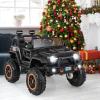 imageINFANS 24V 2 Seater Ride on Car for Kids 2WD4WD Battery Powered with Remote Control Music USB MP3 Spring Suspension 20quot Wide Seat Electric Jeep Toys for Boys Girls Aged 3 WhiteBlack