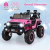 imageINFANS 24V 2 Seater Ride on Car for Kids 2WD4WD Battery Powered with Remote Control Music USB MP3 Spring Suspension 20quot Wide Seat Electric Jeep Toys for Boys Girls Aged 3 WhitePink