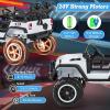 imageINFANS 24V 2 Seater Ride on Car for Kids 2WD4WD Battery Powered with Remote Control Music USB MP3 Spring Suspension 20quot Wide Seat Electric Jeep Toys for Boys Girls Aged 3 WhiteWhite