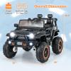 imageINFANS 24V 2 Seater Ride on Car for Kids 2WD4WD Battery Powered with Remote Control Music USB MP3 Spring Suspension 20quot Wide Seat Electric Jeep Toys for Boys Girls Aged 3 WhiteBlack