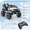 imageINFANS 24V 2 Seater Ride on Car for Kids 2WD4WD Battery Powered with Remote Control Music USB MP3 Spring Suspension 20quot Wide Seat Electric Jeep Toys for Boys Girls Aged 3 WhiteWhite
