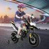 imageINFANS Kids Motorcycle 12V Licensed Aprilia RX125 Electric Ride on Motorbike for Toddlers with Training Wheels Spring Suspension Headlight Music Children Ages 38 RedYellow