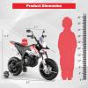 imageINFANS Kids Motorcycle 12V Licensed Aprilia RX125 Electric Ride on Motorbike for Toddlers with Training Wheels Spring Suspension Headlight Music Children Ages 38 RedIvory