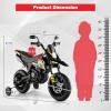 imageINFANS Kids Motorcycle 12V Licensed Aprilia RX125 Electric Ride on Motorbike for Toddlers with Training Wheels Spring Suspension Headlight Music Children Ages 38 RedYellow