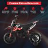 imageINFANS Kids Motorcycle 12V Licensed Aprilia RX125 Electric Ride on Motorbike for Toddlers with Training Wheels Spring Suspension Headlight Music Children Ages 38 RedRed