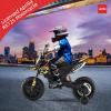 imageINFANS Kids Motorcycle 12V Licensed Aprilia RX125 Electric Ride on Motorbike for Toddlers with Training Wheels Spring Suspension Headlight Music Children Ages 38 RedYellow