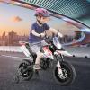 imageINFANS Kids Motorcycle 12V Licensed Aprilia RX125 Electric Ride on Motorbike for Toddlers with Training Wheels Spring Suspension Headlight Music Children Ages 38 RedIvory