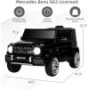 imageINFANS Licensed Mercedes Benz G63 Kids Ride On Car 12V Electric Vehicle with Remote Control Double Open Doors Music Bluetooth Wheels Suspension Battery Powered for Children Boy Girl BlackBlack