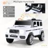 imageINFANS Licensed Mercedes Benz G63 Kids Ride On Car 12V Electric Vehicle with Remote Control Double Open Doors Music Bluetooth Wheels Suspension Battery Powered for Children Boy Girl BlackWhite