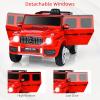 imageINFANS Licensed Mercedes Benz G63 Kids Ride On Car 12V Electric Vehicle with Remote Control Double Open Doors Music Bluetooth Wheels Suspension Battery Powered for Children Boy Girl BlackRed