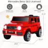 imageINFANS Licensed Mercedes Benz G63 Kids Ride On Car 12V Electric Vehicle with Remote Control Double Open Doors Music Bluetooth Wheels Suspension Battery Powered for Children Boy Girl BlackRed