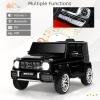 imageINFANS Licensed Mercedes Benz G63 Kids Ride On Car 12V Electric Vehicle with Remote Control Double Open Doors Music Bluetooth Wheels Suspension Battery Powered for Children Boy Girl BlackBlack